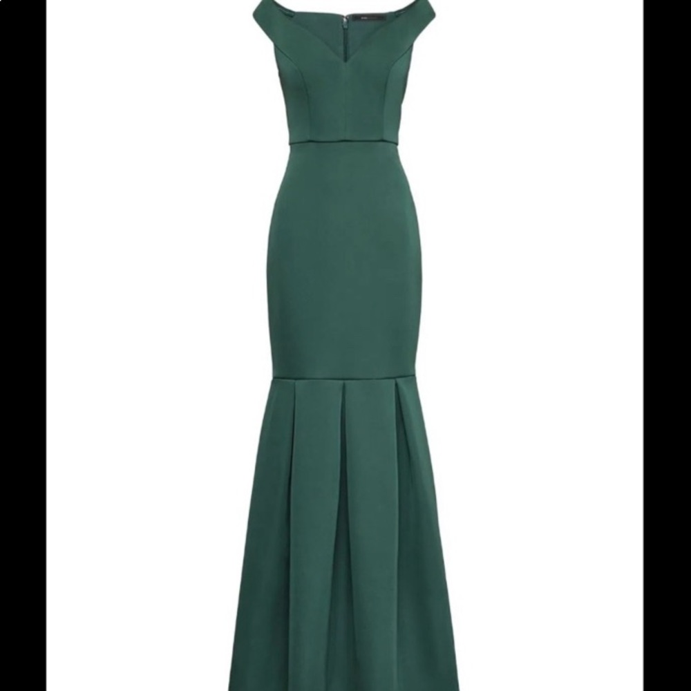 BCBGMAXAZRIA Womens Off-The-Shoulder Evening Mermaid Formal Dress Gown